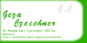 geza czeichner business card